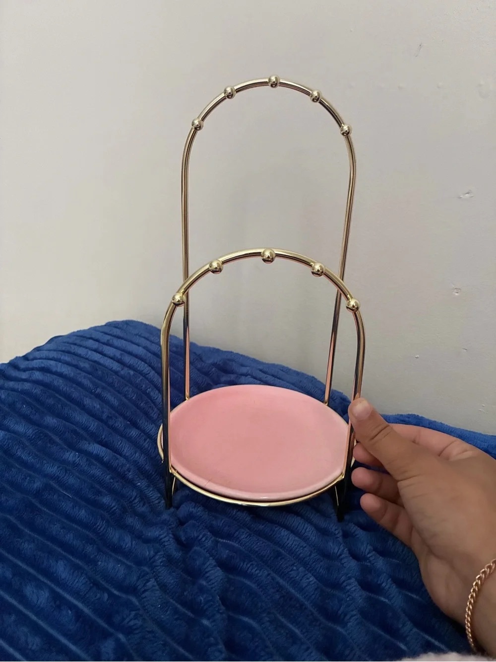 Jewelry Headband Display Rack Gold Metal